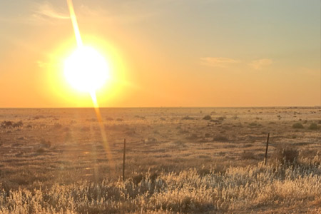 Sunset on the Hay Plains